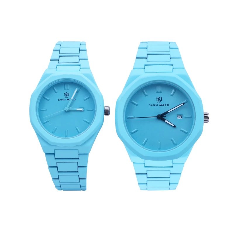 Harley Newyork Polycarbonate Polychrono Dial Analog Men's Watch Phbj03, Dial Color-Blue, Band Color-Blue