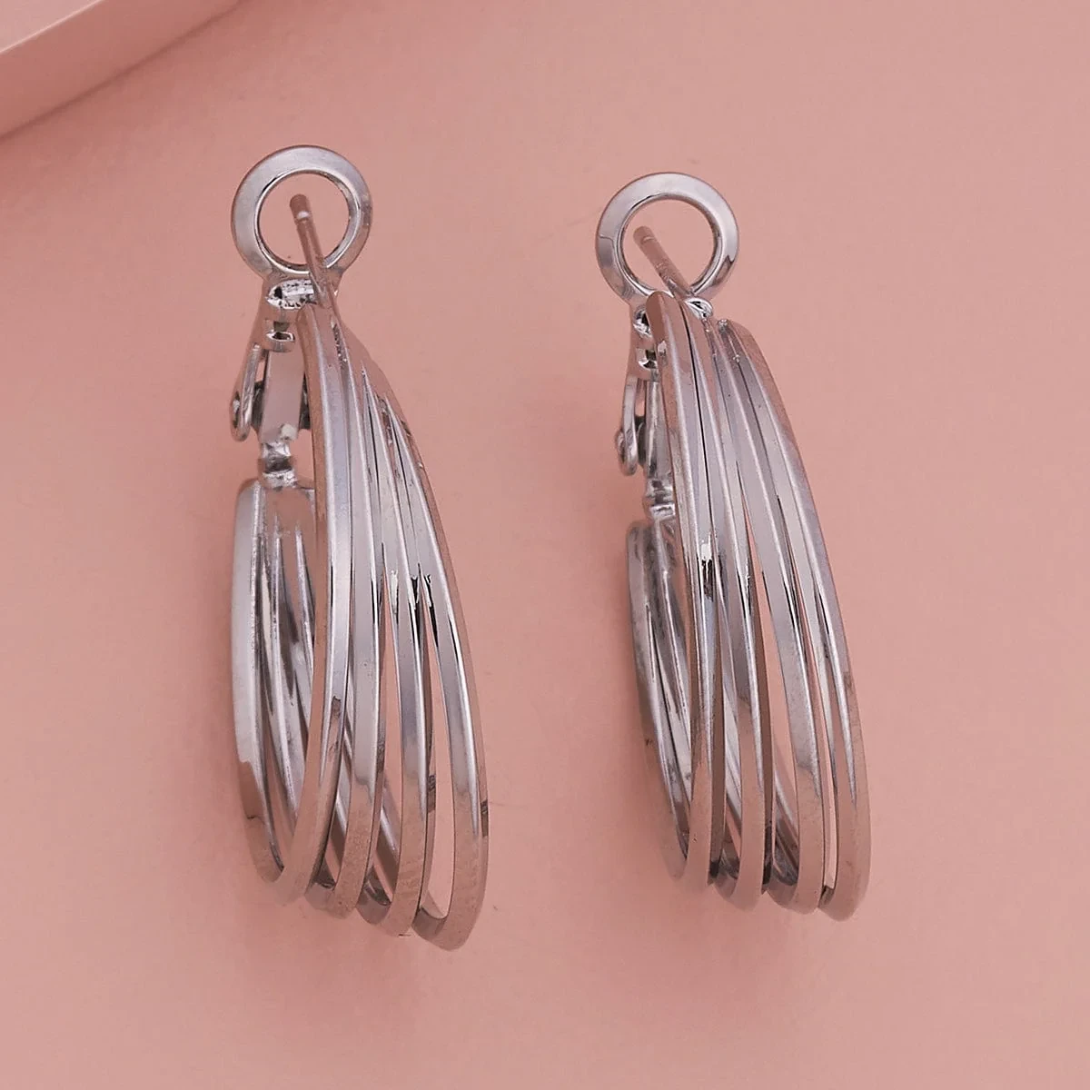 Trendy Earring Rodium Polish 1863