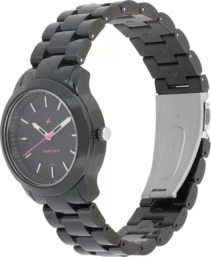 Tiya Women Black Analogue Watch
