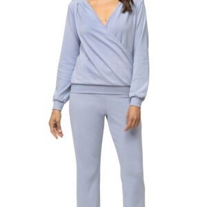 Brushed Knit Wrap Front Sweater Set