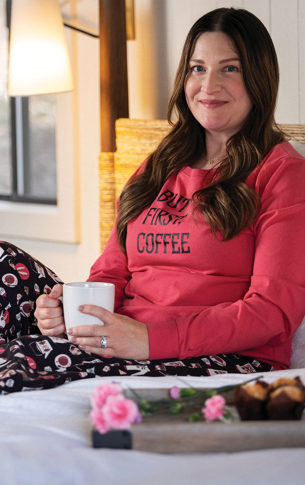 Tiya Pajamas for Women - Women's Pajamas, Graphic Top, 100% Cotton