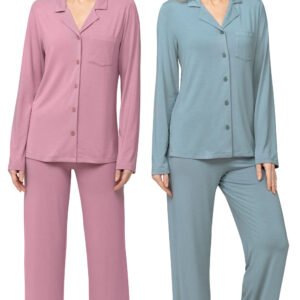 Soft Lounge Rib Sleep Pajama Top & lower