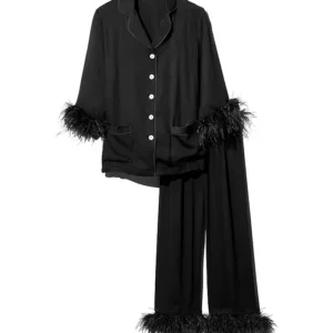 Sleeper Women’s Party Pajama Set with Double Feathers