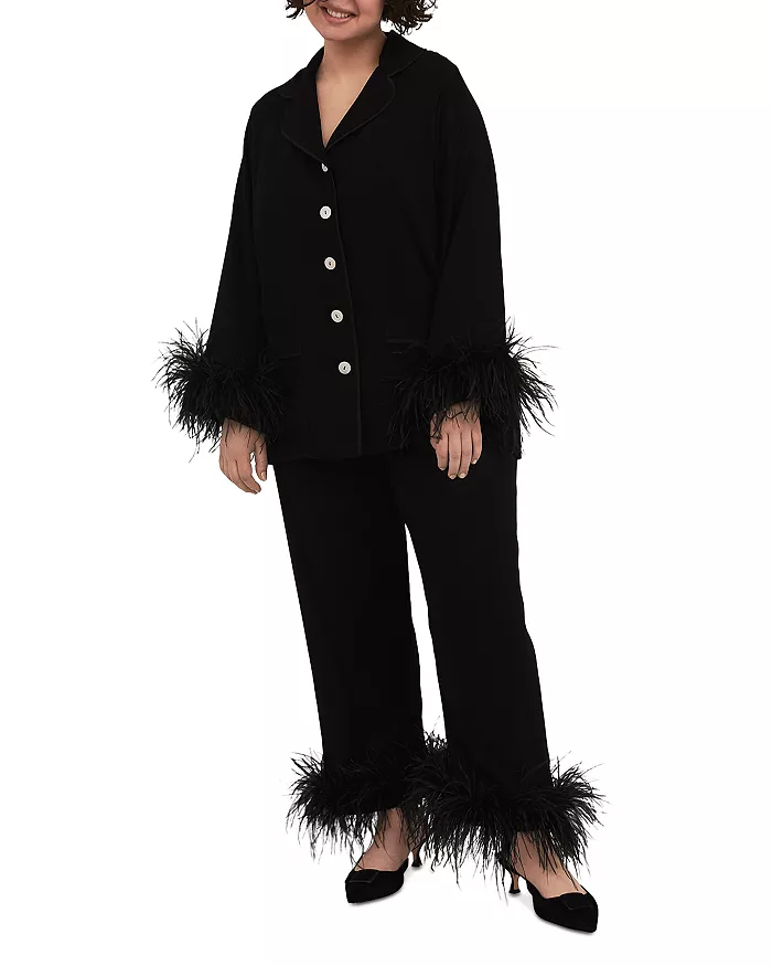 Sleeper Women's Party Pajama Set with Double Feathers