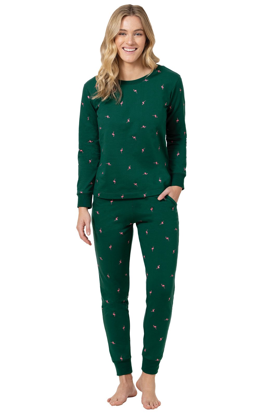 Flamingo Long Sleeve Jogger Pajamas