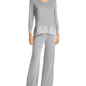 Natori Womens Luxe Shangri-la Pj Length 26″/ Inseam 29″ Pajama Set