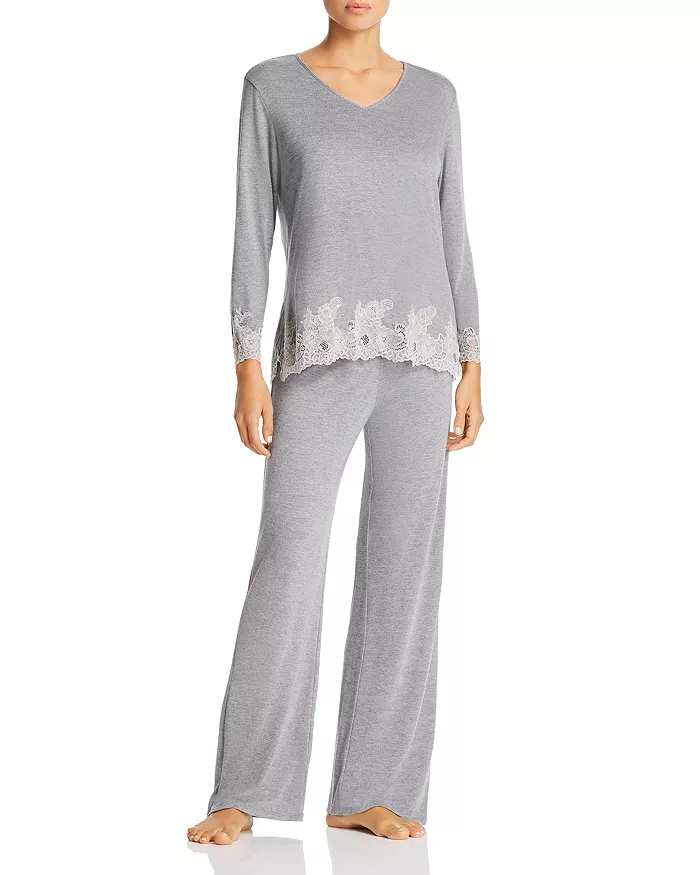 Natori Womens Luxe Shangri-la Pj Length 26"/ Inseam 29" Pajama Set