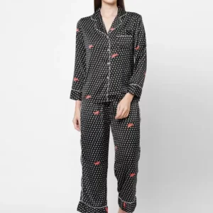 Women Printed T-Shirt & Pyjamas Set