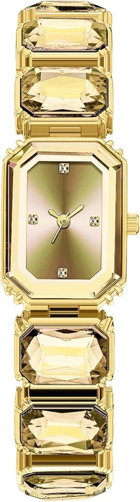Tiya”s Octagon Cut Golden Bracelet Watch for Women