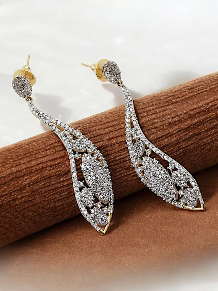 Tiya"s American Diamond Contemporary Earrings