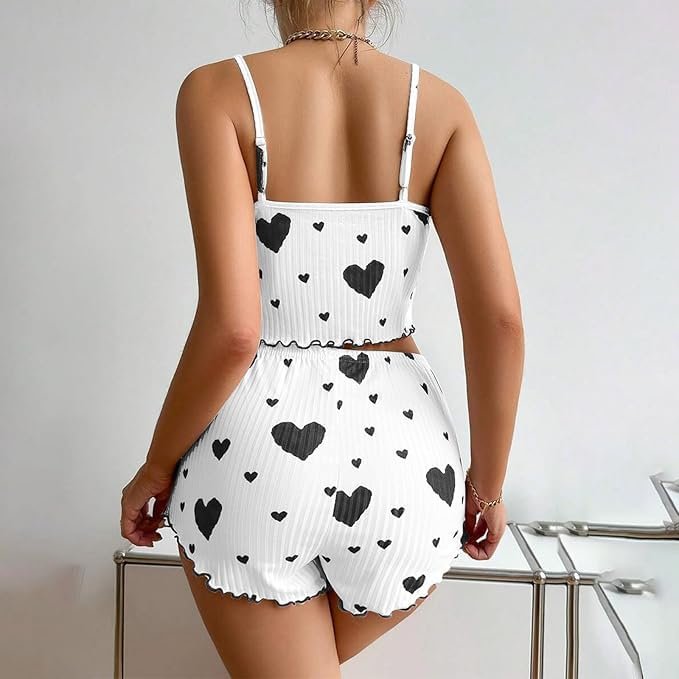 Womens Sexy Lingerie Silk Pajamas Cami Shorts Set Lace NightSleepwear Babydoll