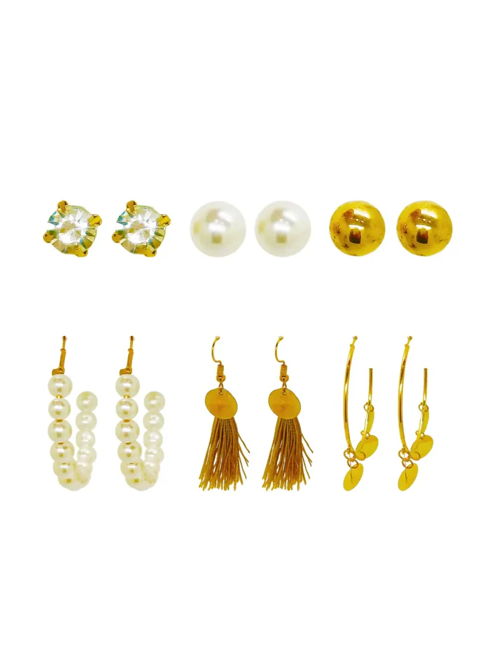 Tiya"s Gold Plated Combo Earrings