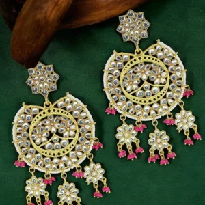 Tiya”s Gold Plated Kundan Earrings