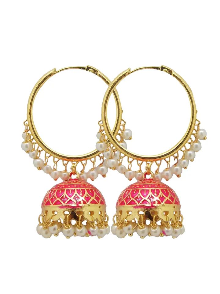 Combo Pack Pink & Purple Jhumka Earrings