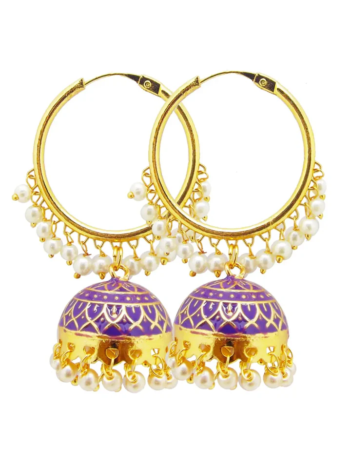 Combo Pack Pink & Purple Jhumka Earrings