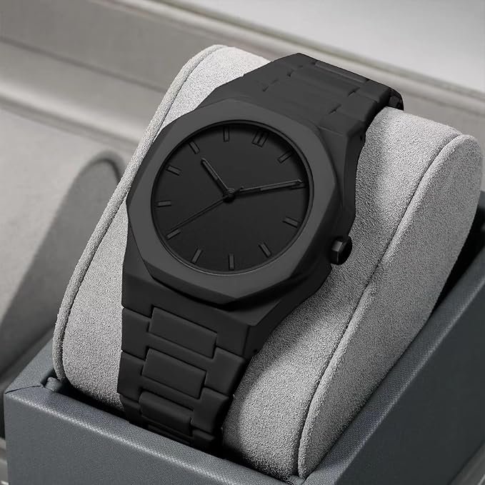 I-Next Modern Minimalist Polycarbon Analog Unisex Watch, Lightweight Touch Strap