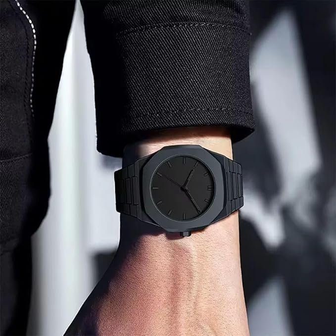 I-Next Modern Minimalist Polycarbon Analog Unisex Watch, Lightweight Touch Strap