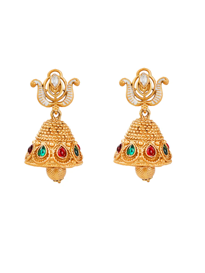 Tiya"s Rajwadi Gold Plated Peacock Pearl Long Necklace Set