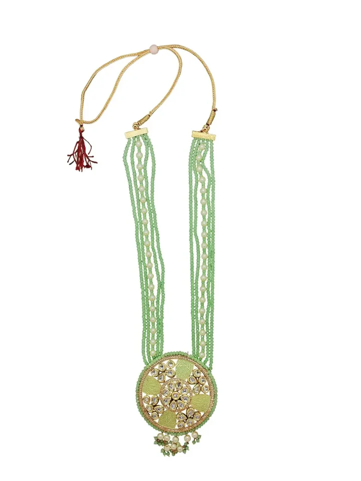 Tiya"s Gold-Plated Necklace with Kundan-Adorned Pendant