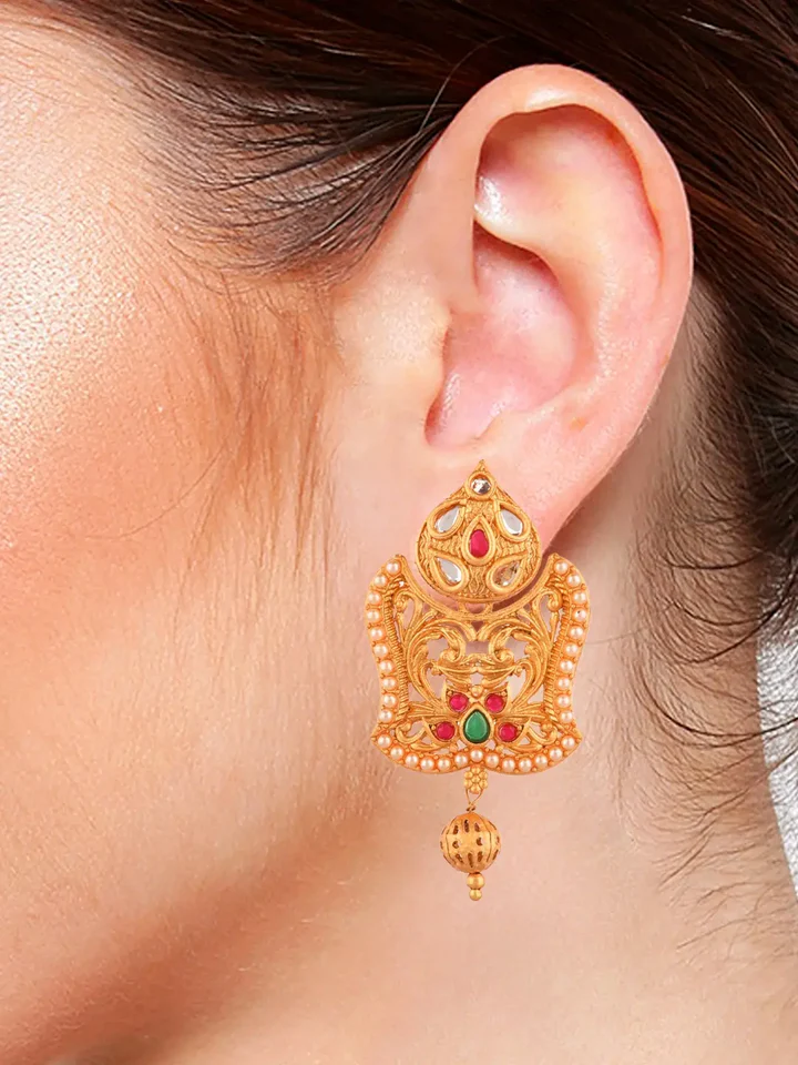 Tiya"s Ruby Pearl Earrings