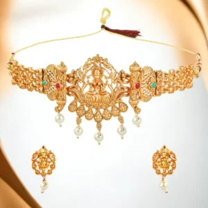 Tiya”s Temple Traditional Gold Plated Choker
