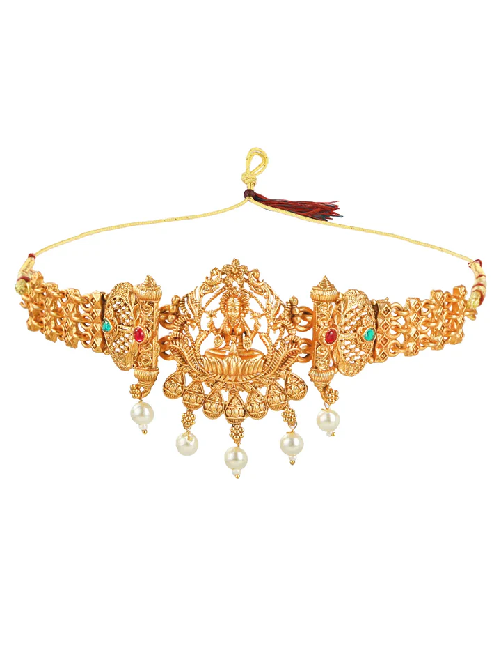 Tiya"s Temple Traditional Gold Plated Choker
