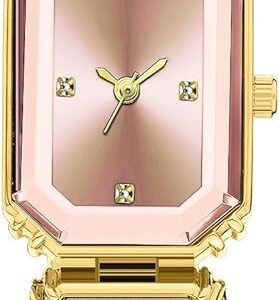 Tiya”s Octagon Cut Pink Bracelet Watch for Women