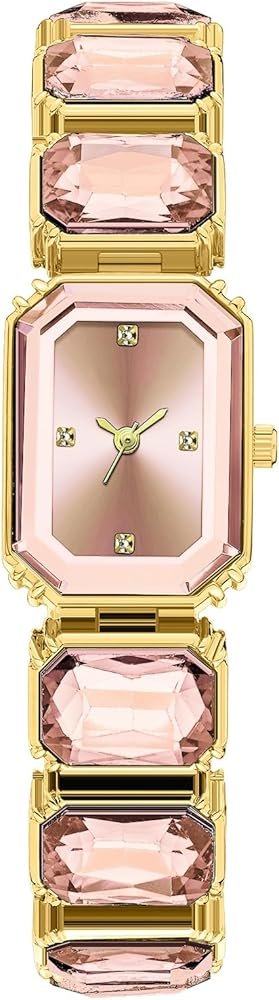 Tiya”s Octagon Cut Pink Bracelet Watch for Women